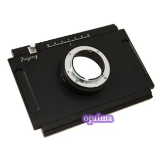Moveable Adapter Plate for 4x5 Large Format Camera Body to Nikon DSRL