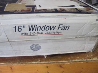 Lasko 2155A 16 Window Fan Electrically Reversible E Z Dial