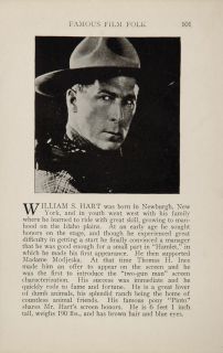 1925 William S. Hart Laura La Plante Silent Film Actor ORIGINAL