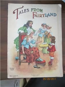 Antique Childrens Fairytale Book Cinderella Riding Hoo