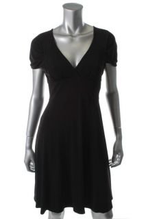 Laundry by Design New Cap Sleeves V Neck Little Black Dress 2 BHFO