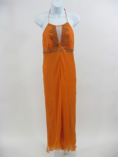 Laundry by Shelli Segal Orange Beaded Dress Size 2