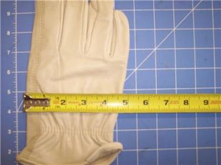Large Cream White Leather Gloves Cowboy Boot