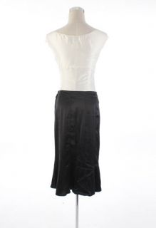 690 Yves Saint Laurent Black Soft Silk Skirt F40 New