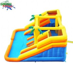 Rapids Water Inflatable Bounce House with Water Slide