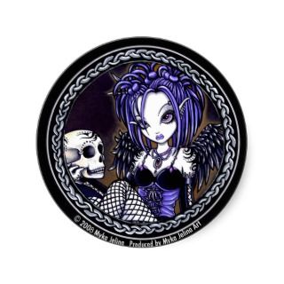 Gabriella Blue Skull Gothic Angel Stickers
