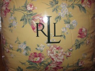 Ralph Lauren Parsonage Lane Yellow Floral 4P Queen Comforter Set