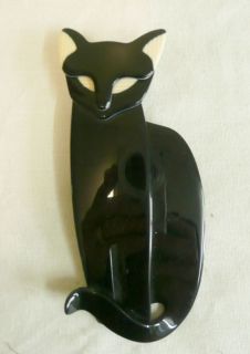 Original Lea Stein Paris Quarrelsome Black Cat Brooch