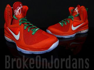 Nike Lebron 9 IX Christmas Pack Red DS Sz 8 5 9 Xmas KD Grinch China 8