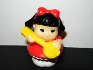 Fisher Price Little People Sonya Lee in Red 4th of July w Guitar Banjo