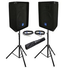 Gemini GT 1004 10 720W DJ Speakers Monitors 2 Stands 2 Cables Carry