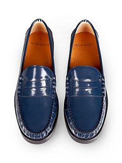 Peter Werth Burke penny loafer shoe Navy   