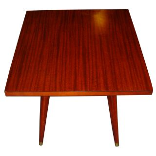 1950 s swivel television table mahogany veneer tapered legs 22 height