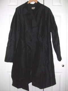 Lela Rose Bow Front Coat $160 Black 18W