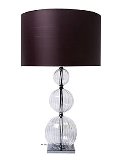 Linea Opollo glass table lamp with plum shade   House of Fraser