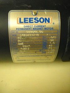 Leeson DC Permanent Magnet Motor 098046 00 C42D28NZ1B 2500rpm 1 3HP