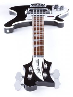 2012 Rickenbacker 4003 Bass Left Handed Jetglo Silver Tolex HSC