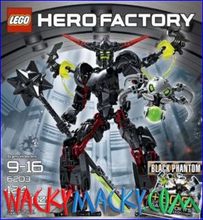 LEGO HERO FACTORY #6203: BLACK PHANTOM NEW IN SEALED BOX NIB 124 PCS