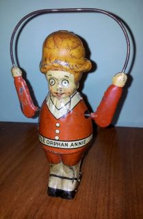Marx Little Orphan Annie Skipping Rope Wind Up Toy Circa 1930 Working