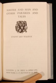 1946 Master Man Parables Tales Leo Tolstoy