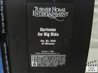 Cartoons for Big Kids VHS Leonard Maltin 053939603132