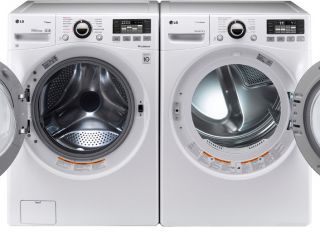 LG Washer & Electric Dryer Set WM2655HV & DLEX2655V Steam Washer W