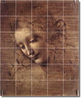 Leonardo Illustration Ceramic Wall Tile Murals Da Vinci