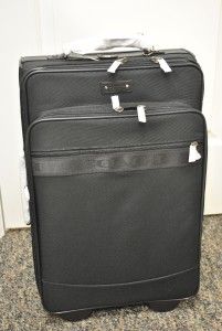 NEW Coach 77193 Leather Suitcase Luggage Bag Black Voyager NWT Carry