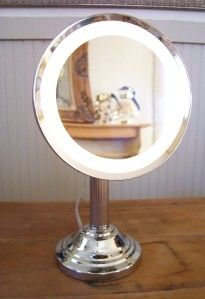 Standing Vanity Makeup Mirror Lighted Magnifying 16 Tall