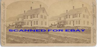 1800s Lewiston Maine Big Homestead Stereoview Photo