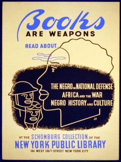 Book Are Weapons New York Library Vintage Poster Repro 12X16