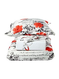 Linea Ribbon floral bed in a bag sperking size in coral   