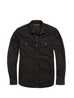 French Connection Macwool long sleeved shirt Charcoal Marl   