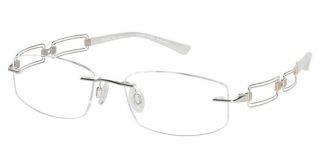 Charmant Line Art Eyeglasses XL2019 XL 2019 White Gold Rimless Optical