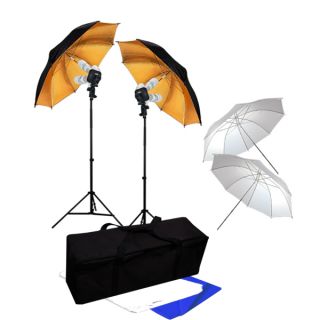studio 4 light socket umbrella light kit w muslin backdrops
