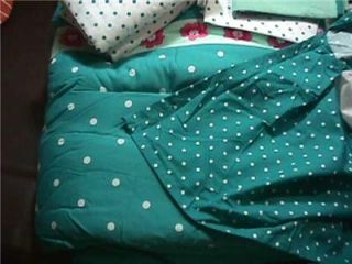 Dots Pink Green Lime Floral Comforter Sheets Bedskirt Set Twin