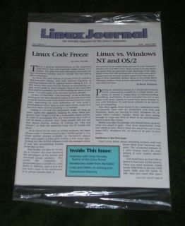 First Issue of Linux Journal March 1994 Mint Condition