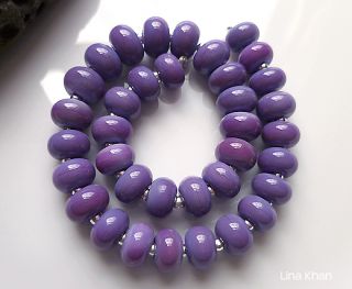 Lina Khan Lampwork Beads Purple Rain 36MINI