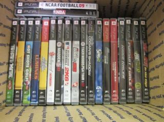Sony PSP Lot of 20 Used PlayStation Portable Games