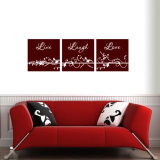 Live Laugh Love Scroll Vinyl Wall Quote Decal