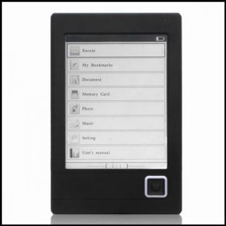 Ink 6 inch Portable Digital E Book Reader  Player