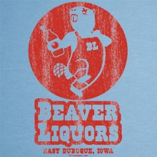 Beaver Liquors Funny Sex Stud Pimp Humor T Shirt XL Blue