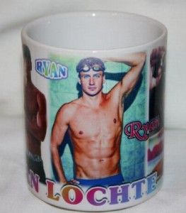Ryan Lochte Ceramic Coffee Mug 6 Photo Collage of The Olympic Swimming