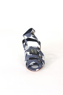 Loeffler Randall Suno Womens Audra Navy Deco Geometric Sandal 8 $475