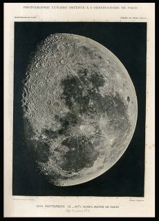 1898 Loewy Paris Observatory Astronomy Telescope Moon