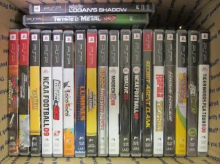 Sony PSP Lot of 20 Used PlayStation Portable Games