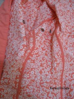 GAP Clothing Clothes Peach Orange Maternity Long Coat Jacket w/ Buckle