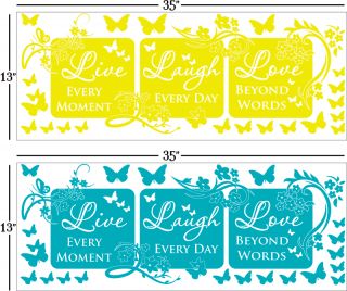 Vinyl Wall Decor Mural Quote Decal Live Laugh Love 64