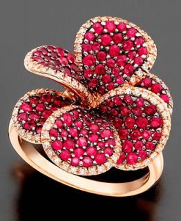 Effy Collection 14k Rose Gold Ring, Ruby (2 1/2 ct. t.w.) and Diamond