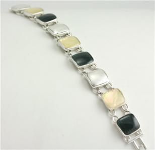 Liz Claiborne Costume Jewelry Silver MOP Bracelet 7